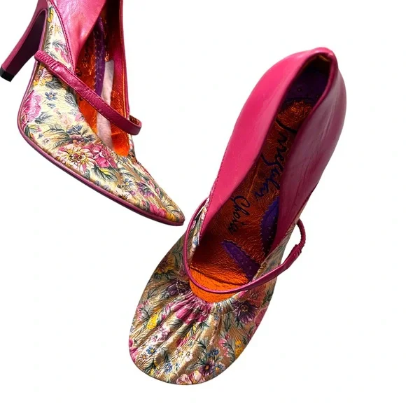 Irregular Choice Pink Floral Heels - Picture 2 of 7
